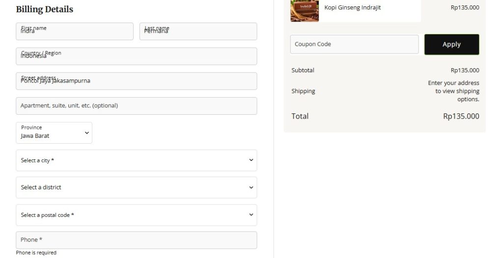 mudahnya pesan online di Indrajit Indonesia